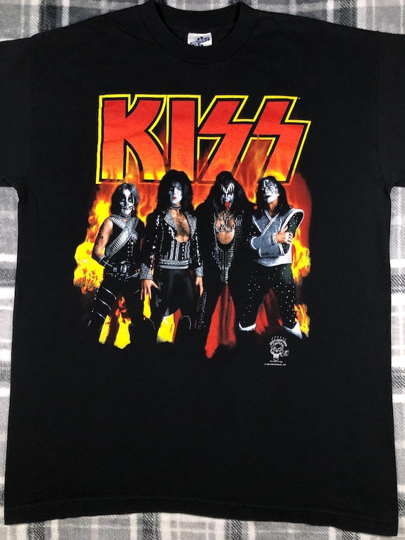 KISS - Vintage 90s - Hard Rock Band T Shirt - Size XL - Etsy
