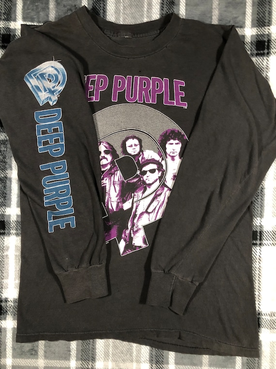 【usa製、バンドTシャツ】DEEP PURPLEロンTシングル80sツアーT vintage 80s DEEP PURPLE PERFECT STRANGERS CONCERT T-Shirt