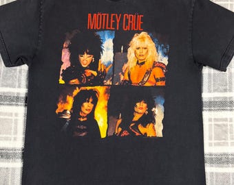 Motley Crue Shirt Vintage Rare T-shirt, Kiss W.A.S.P. Ratt Quiet