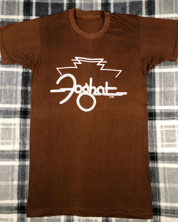 Foghat - Vintage 70s - English Rock Band Single Stitch T Shirt - Size S