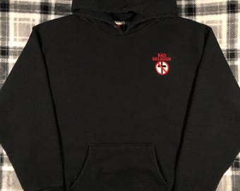 Bad Religion - Vintage 90s - Punk Rock Band Sweatshirt Hoodie - Size XL
