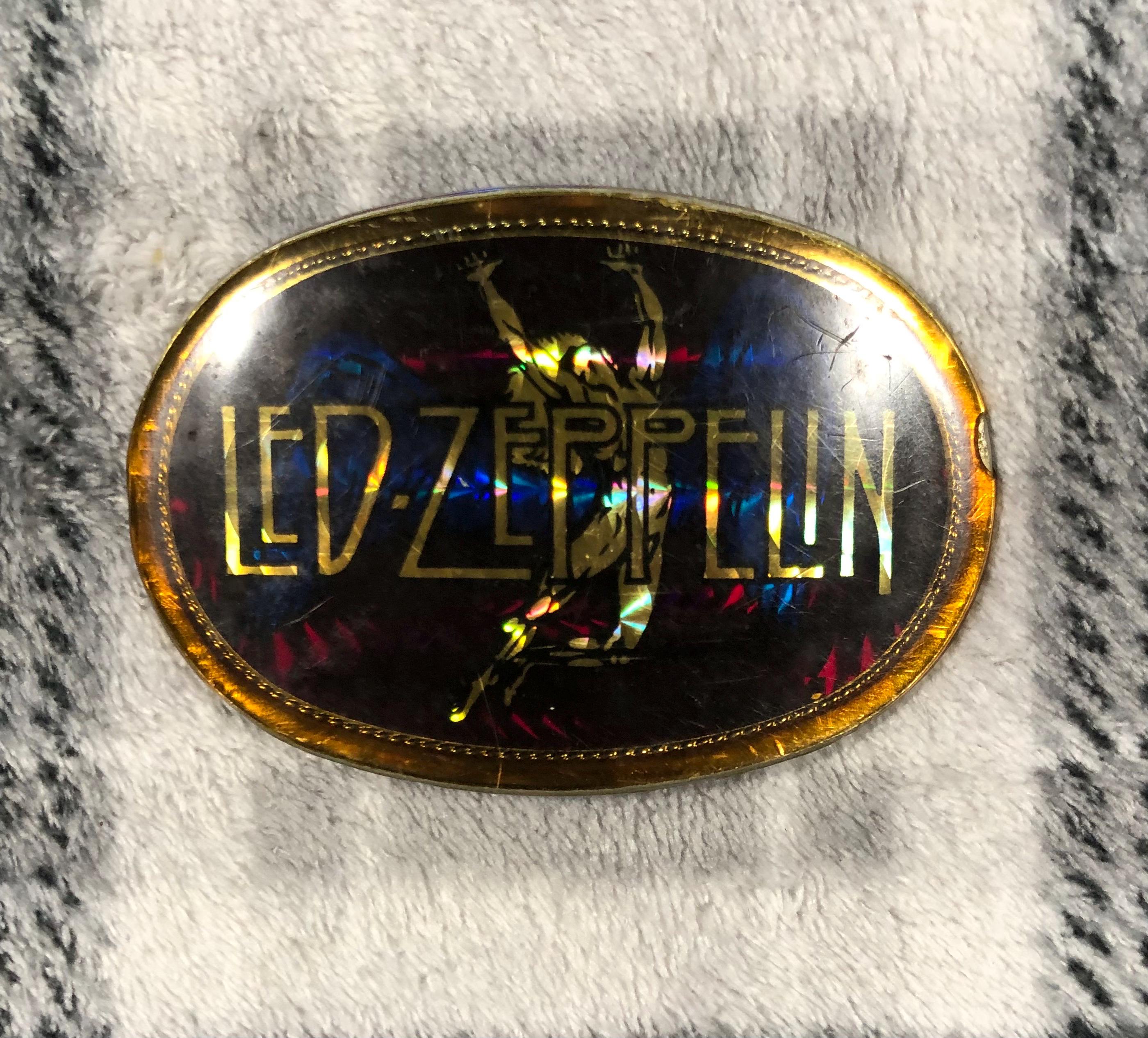 Vintage 70’s BELT BUCKLES KISS & LED ZEPPELIN Vintage belt buckle collection from the 70s main image 3