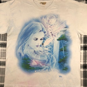 Vintage Y2K - The Mountain - Woodland Fairy - Thrashed Distressed T Shirt - Size L