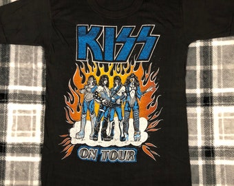 KISS - Vintage 70s - Hard Rock Band Concert Tour Single Stitch T