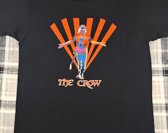 The Crow - Vintage - Brandon Lee - Action Horror Cult Comic Book Movie T Shirt - Size XL