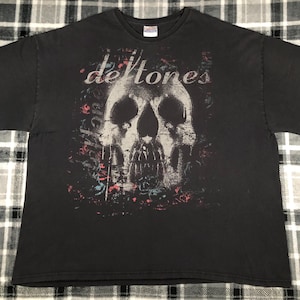 Deftones - Vintage Y2K - Skull Roses - Metal Hard Rock Band T Shirt - Size XXXL