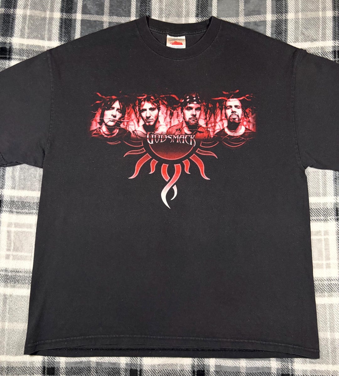 激レア当時物 GODSMACK Tシャツ ヴィンテージ サイズXL Godsmack - Vintage - US Tour 2002 - Metal Hard Rock Band T Shirt