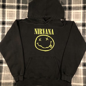 Nirvana - Vintage - Smiley 2003 - Grunge Punk Rock Band Sweatshirt Hoodie - Size S