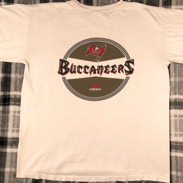 Vintage 90s - Tampa Bay Buccaneers - Classic NFL Football Sports Team Made In USA Adidas T Shirt - Size M