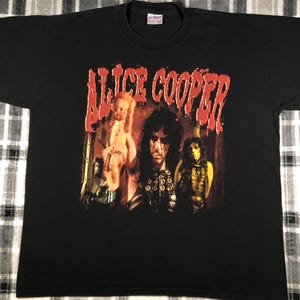 Alice Cooper - Vintage - US Tour 2001 - Metal Hard Rock Band Single Stitch T Shirt - Size XXL