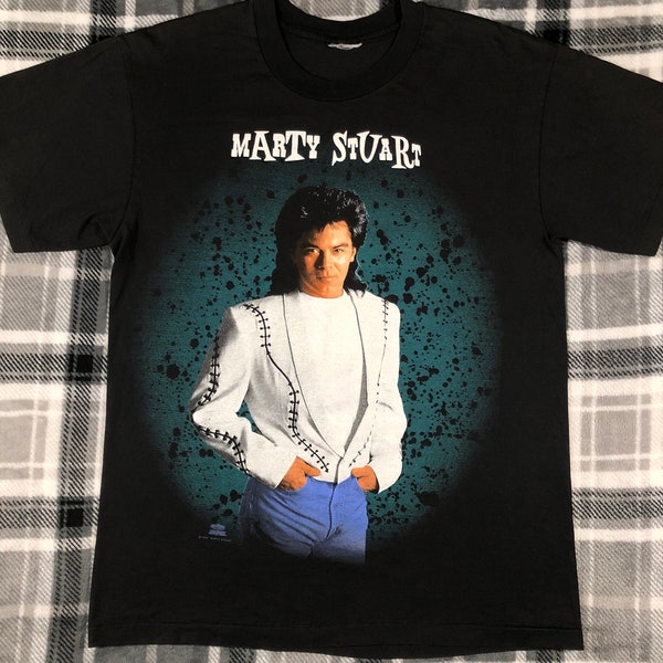 Marty Stuart - Vintage 90s - Tour 1992 - Classic Country Artist Concert Single Stitch T Shirt