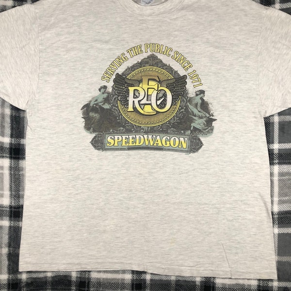 REO Speedwagon - Vintage 90s - Classic Rock Band Concert Tour Single Stitch T Shirt - Size XL