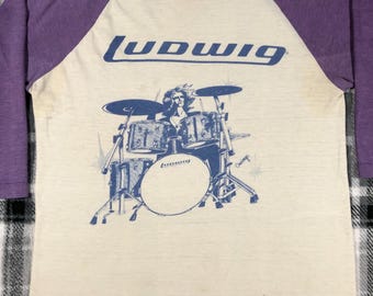 Ludwig Drums - Vintage 70s - Drummer Rock Band Concert Tour Crew