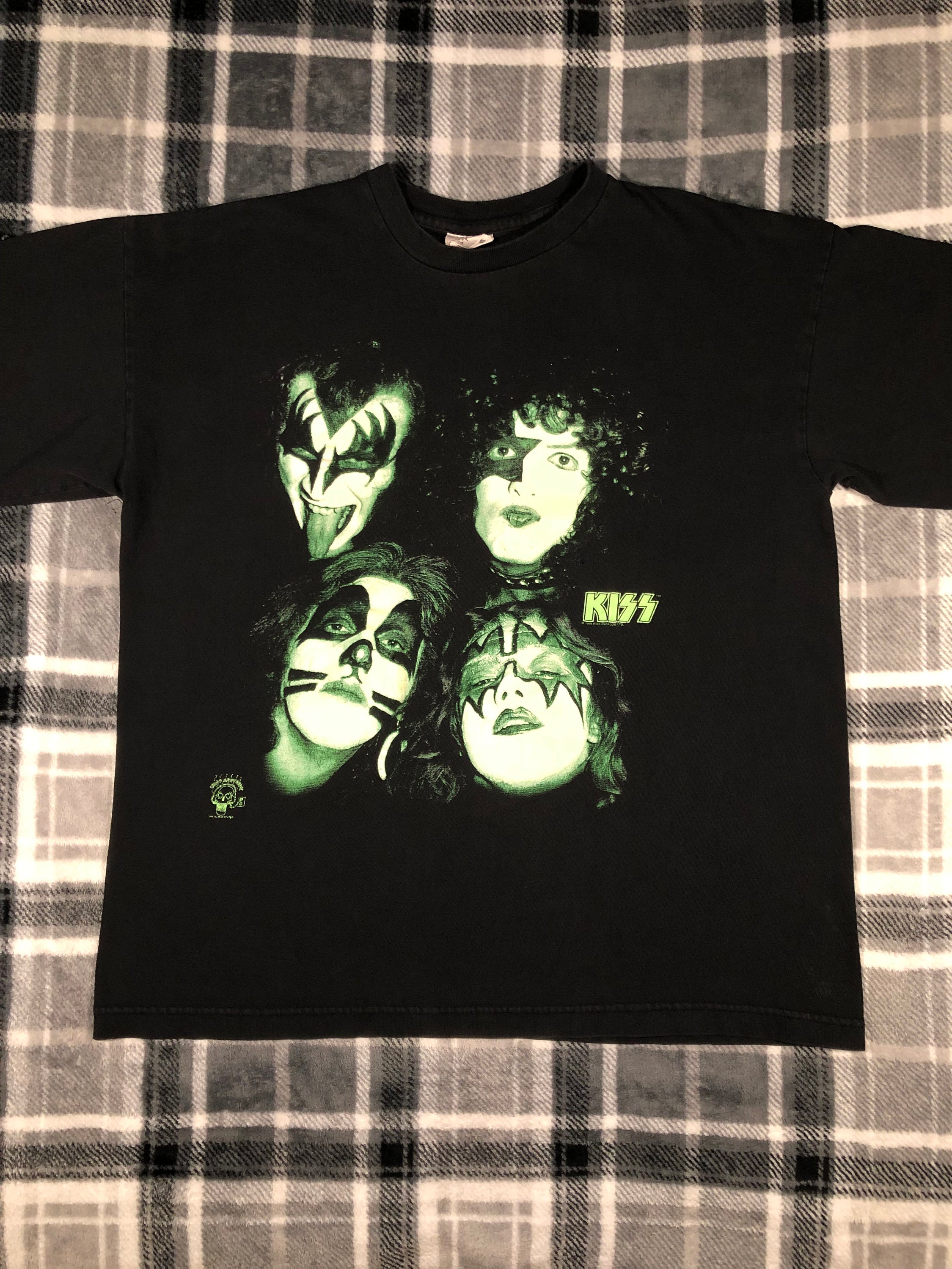 最も完璧な In Glow - 90s Vintage - KISS The Band Rock Hard - Dark トップス