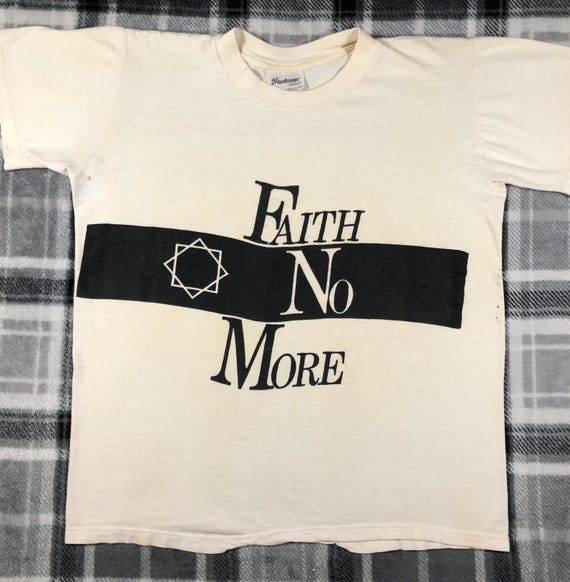 Faith No More - Vintage 90s - The Real Thing 1990 - Alternative Metal Hard Rock Band Single Stitch T Shirt - Size M