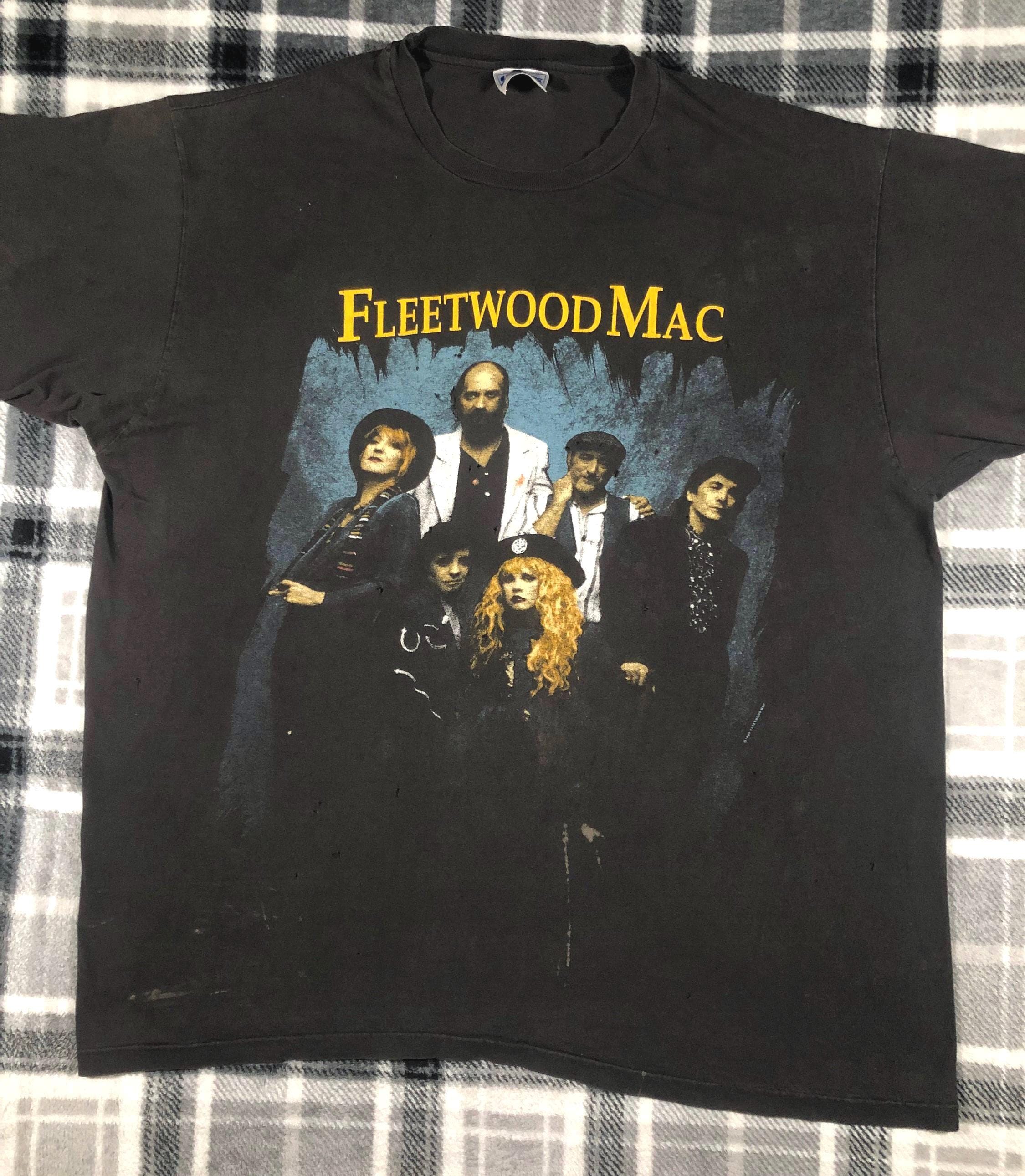 Camiseta vintage de los anos 90 con un solo pespunte y desgastada de Fleetwood Mac Behind The Mask 1990 album de una banda de rock talla XL Etsy Mexico