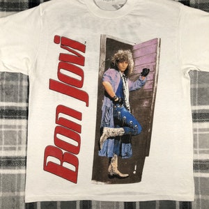 Bon Jovi Vintage 80s Slippery When Wet World Tour 1986 Glam