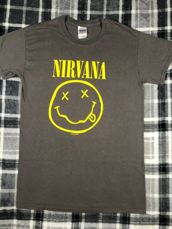 Nirvana - Smiley - Grunge Punk Rock Band T Shirt -