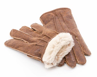 Gants en peau de mouton mérinos naturel pour femme et homme avec coutures décoratives, laine douce et chaude, couleur marron, faits main ! Indiquez votre numéro de téléphone !