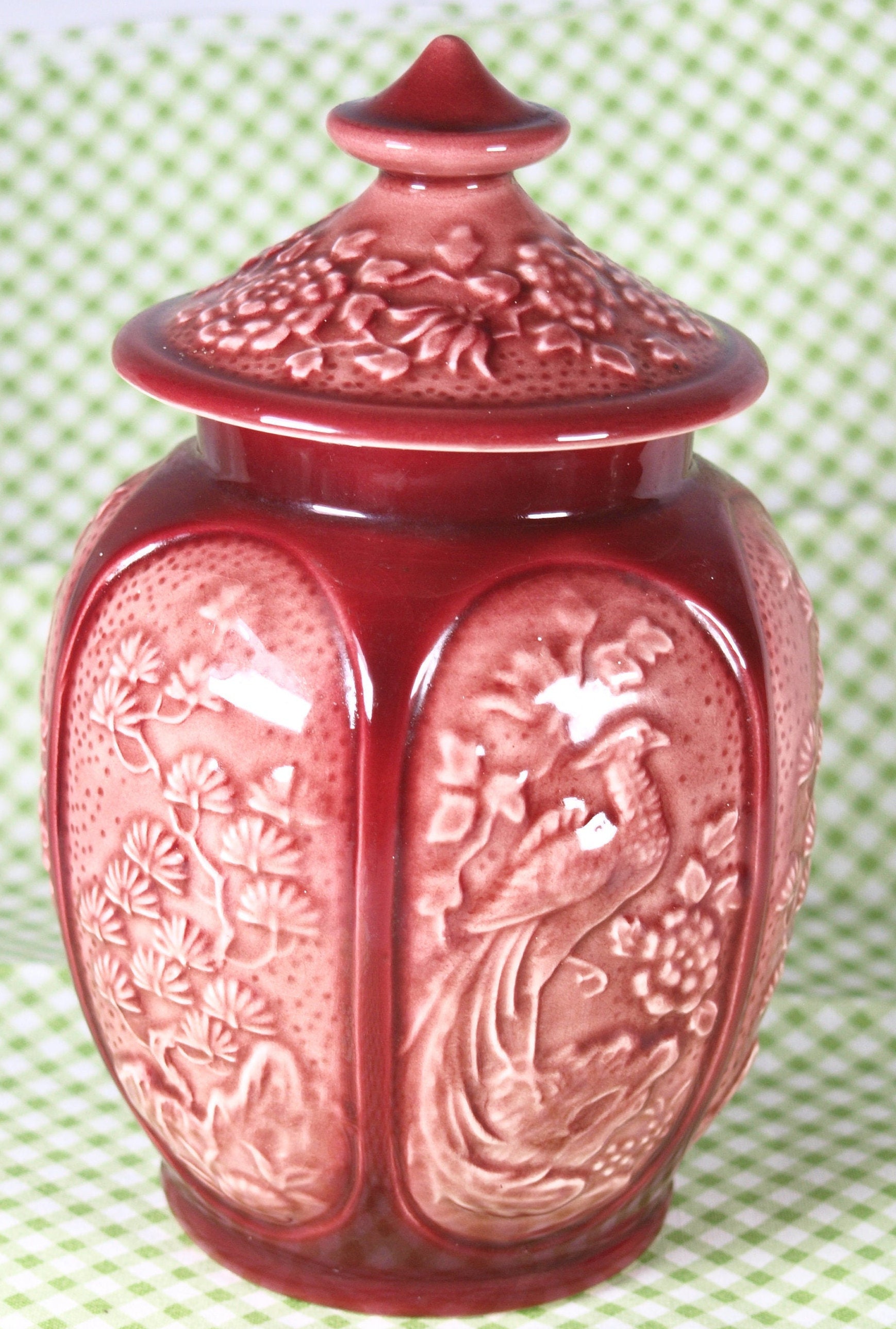 Sylvac 5395 Pink Ginger Jar Height 7.5 Dia 5. Etsy