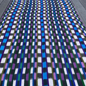 Tzu&#39;tujil Hand-Loomed Cotton Guatemalan Rebozo // Scarf Shawl Blanket Textile Altar Cloth Pregnancy Wrap