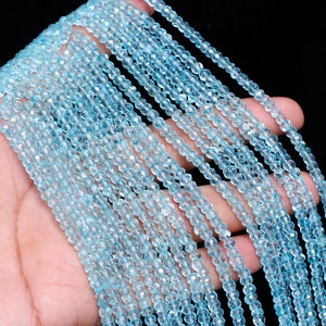 Sky Blue Topaz facettierte Rondelle Perlen, Sky Blue Topaz beschichtete Perlen, Blue Topaz Rondelle Perlen, Schmuck machen Perlen