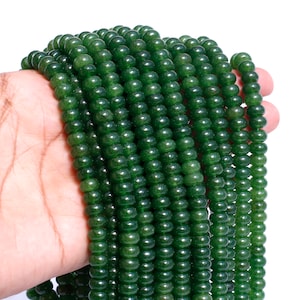 Dark Green Aventurine Beads, Aventurine Smooth Rondelle Shape Gemstone Beads, 8 mm Beads Handmade Beads, Wholesale Beads, Making For Jewelry