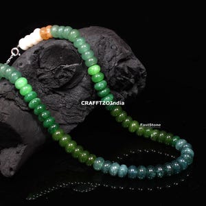 Hermoso collar mixto, collar de cuentas de piedras preciosas redondas lisas multicolores naturales, el mejor regalo para mujer, collar de múltiples cuentas hecho a mano