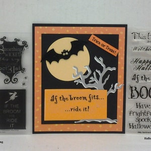 Halloween Clear Stamp Sets & Ribbon