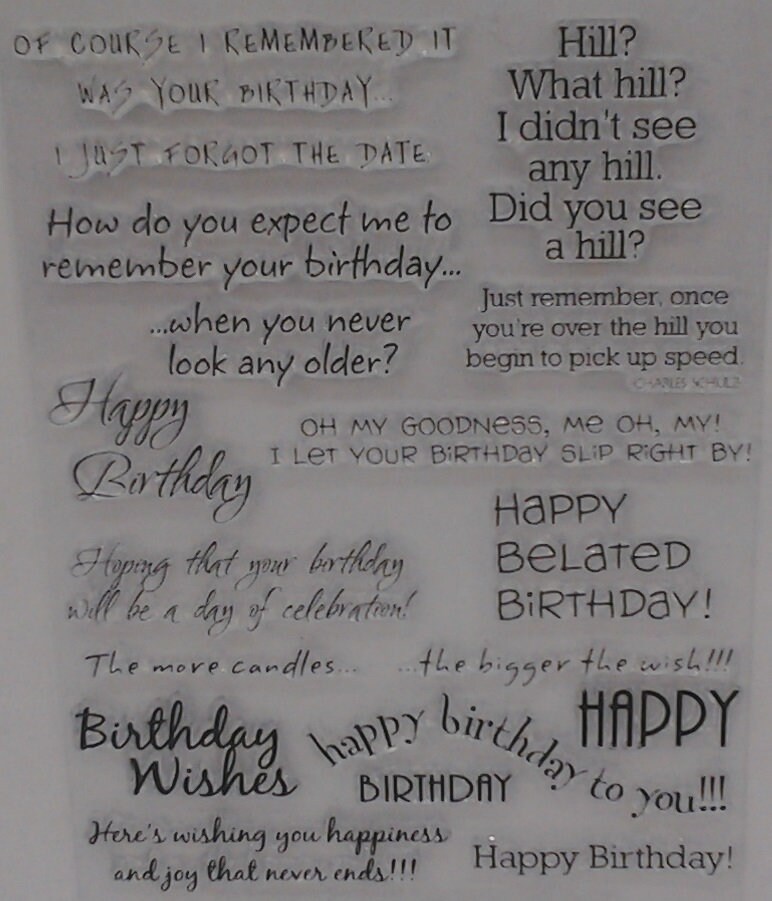 Happy Birthday Clear Stamp Sets Etsy