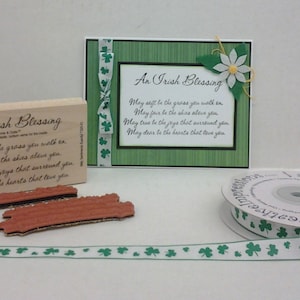 An Irish Blessing Red Rubber Art Stamp