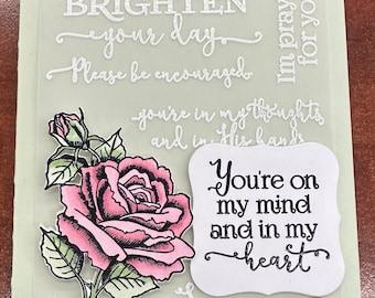 Floral Encouragement Photopolymer Stamp Set