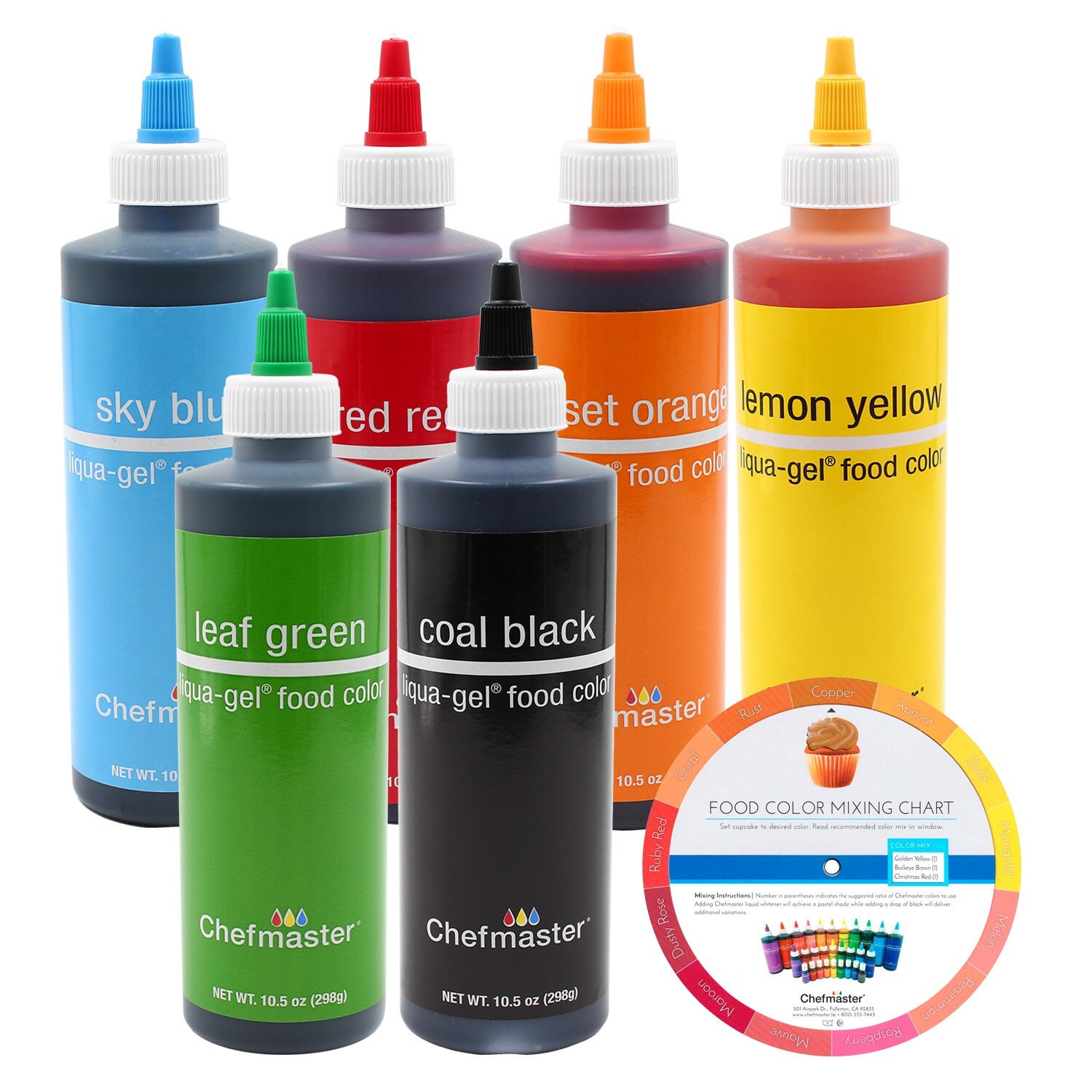 Chefmaster 10.5 oz. LiquaGel Food Coloring All Colors Etsy