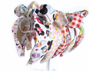 Disney Park Snacks Top Knot & Bow Headband