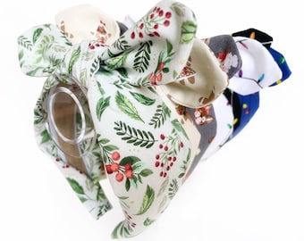 Christmas Top Knot and Bow Headband