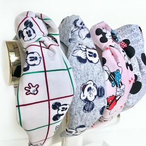 Mickey and Minnie Top Knot Headband