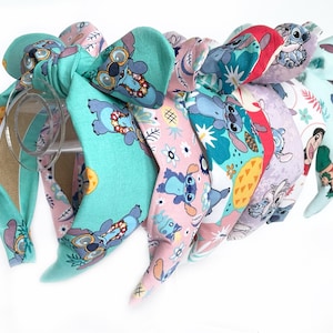Disney Lilo and Stitch Top knot and Bow Headband image 1