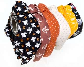 Fall Top Knot and Bow Headband
