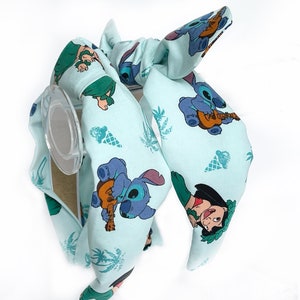 Disney Lilo and Stitch Top knot and Bow Headband Little Luau