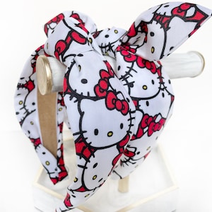 Hello Kitty Top Knot and Bow Headband 2 Red Bow