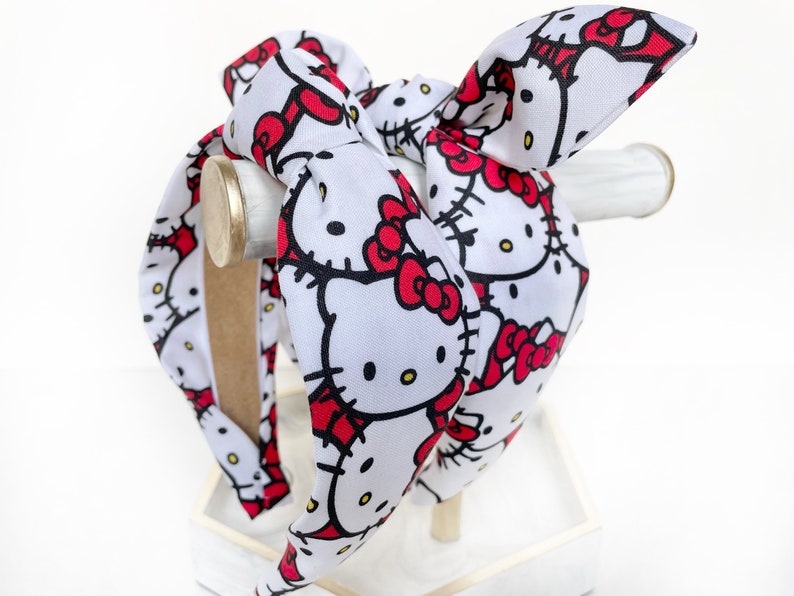 Hello Kitty Top Knot and Bow Headband 2 Red Bow