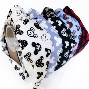 Mickey Patterned Top Knot Headband