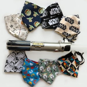 Star Wars Face Mask with Nose Wire and Filter Pocket