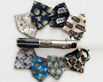 Star Wars Face Mask with Nose Wire and Filter Pocket