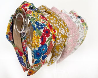 Spring Floral Top Knot Headband