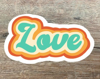 Love retro sticker