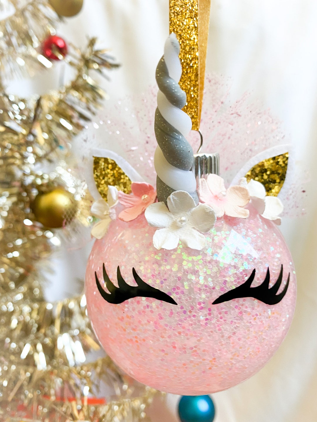 Unicorn Christmas Ornament, Personalize Etsy