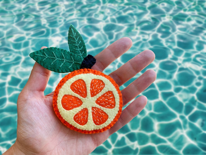 Felt Orange Ornament PDF Pattern, Cute Fridge Magnet, Kitchen ...