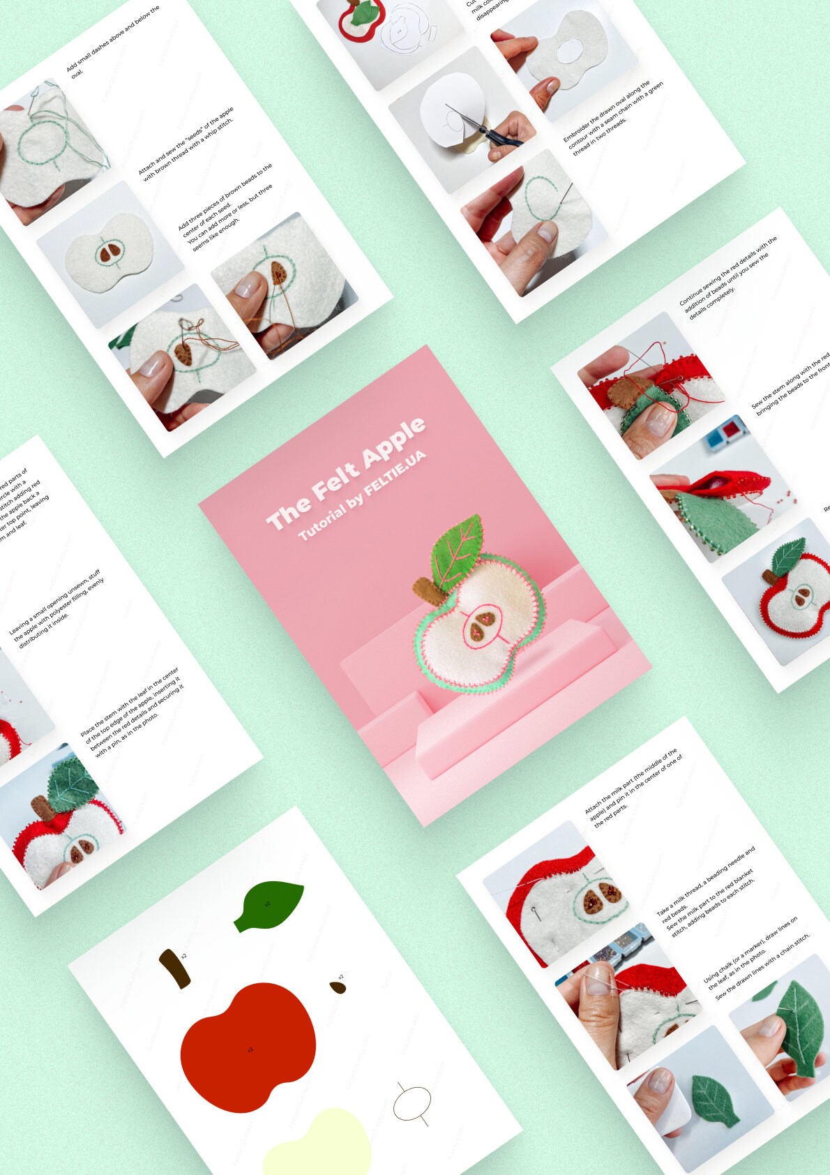 Felt apple christmas tree