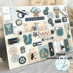 Painel sensorial Montessori para bebês, presente para o primeiro aniversário, motorikbrett, painel de atividades de parede, quadro de atividades.